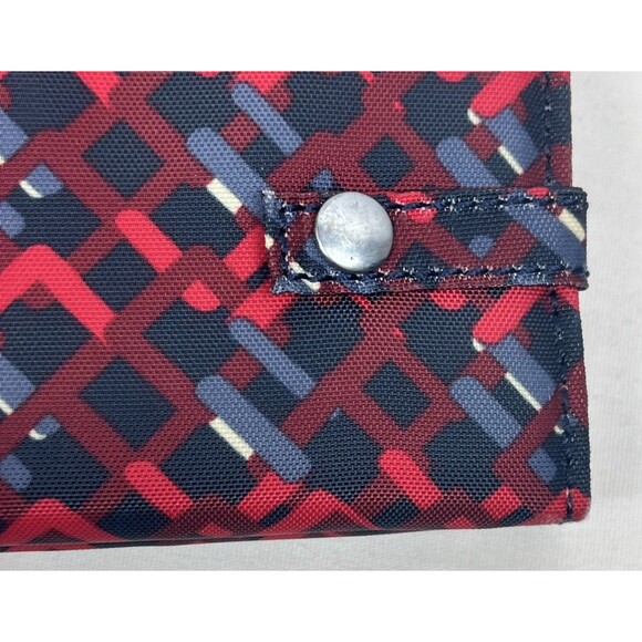 Kipling Wallet Snap Flap Geometric Red Black - Picture 5 of 15